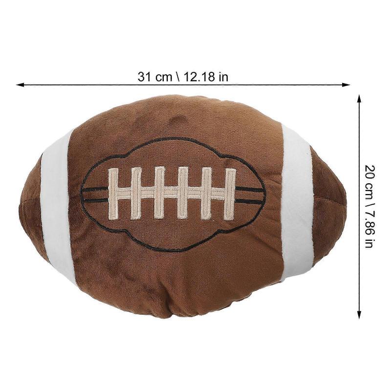 Plush Football Pillow Fluffy Plush Sports Ball Plush Football Stuffed Pillow Stuffed Football Decor