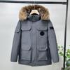 Mens Womens Mid-Length Parka With Detachable Faux Fur Collar Winter Down Coat - Warm Thick Hooded Multi-Pocket