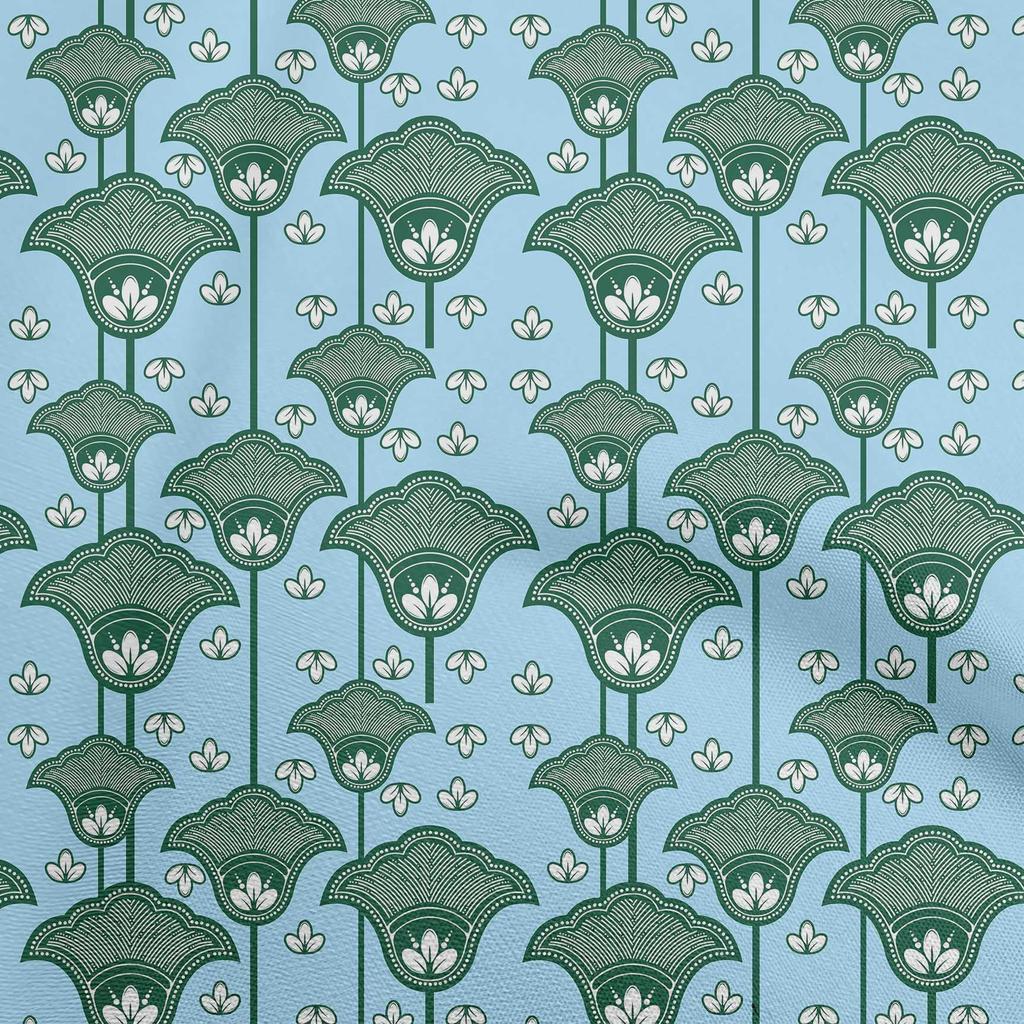 oneOone Baumwoll-Flex-Stoff Beige Asiatischer Blockdruck Stoff für Kleider Stoff Druckstoff nach Meter 40 Zoll