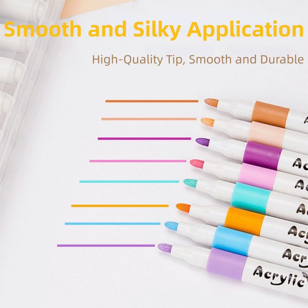 Fine Nib Acrylic Marker Pen Set 80 Colors Child Painting Graffiti Pens Stationery Supplies