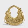 Women's Gold Hand-Woven Cloud Crossbody Bag