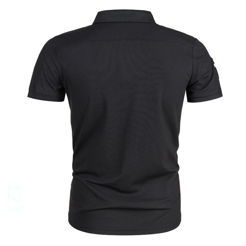 Summer T-Shirts Men's Short Sleeved Polo Shirt Icon Splicing Casual Lapel fashion T-shirt