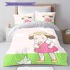 Mei Kusakabe Cartoon Pattern Bedding Home Decoration Birthday Gift ( 1 Duvet Cover + 2 Pillowcase, Without Core),fan Merchandise.