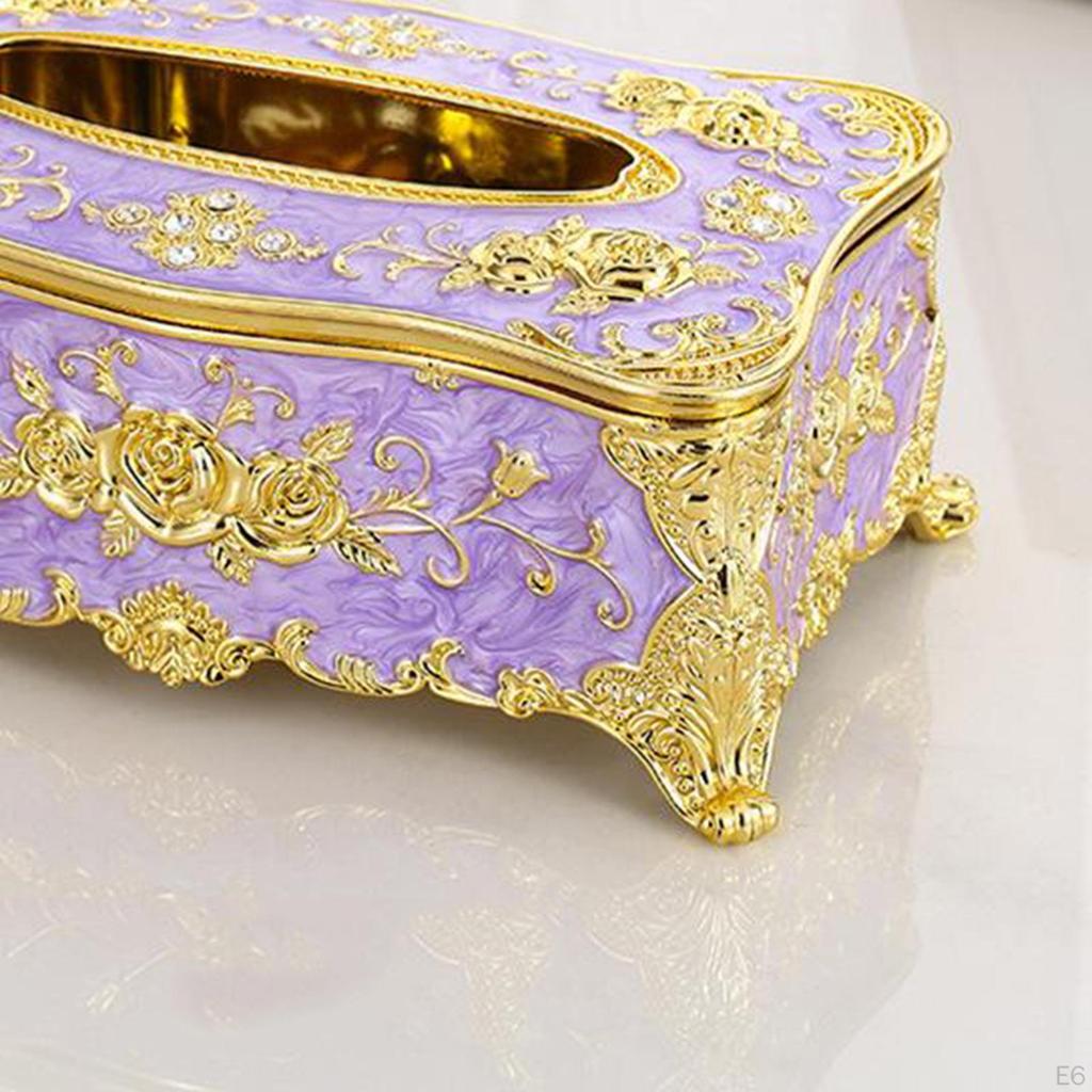 Creative European Square Rectangular Tissue Box Decorative Cover Bathroom Holder Car Office