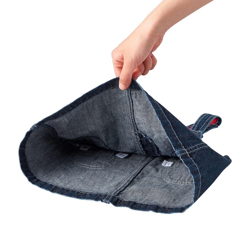 Latzrock Denim Logo Mädchen Baby Kinder Kleidung 80cm Indigoblau [MIKI HOUSE] Kinder 10-1821-575