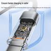 Toocki 100W C-C Super Fast Charging Transparent Display Data Cable for Huawei, Apple, Xiaomi.