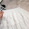 Słodka i pasująca do wszystkiego spódniczka ciastkowa, krótka spódniczka w koreańskim stylu letnim, elastyczna i z wysokim stanem, aby zapobiec odsłanianiu