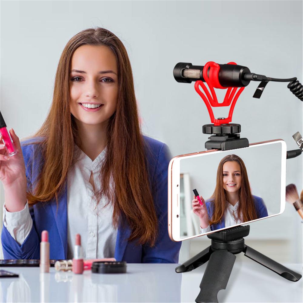 DSLR Camera Microphone External Video Mic Camcorder For Phone, Smartphone,Camera Black Universal