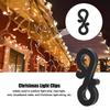 150Pcs S Shaped Hooks Sturdy   Plastic Dual Ends Multipurpose Christmas Light Clips for Party Lights Decoration