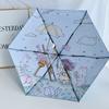 Mini Five-Fold Umbrella Cute Inner Flower Color Plastic Sun Umbrella Sun Protection UV Protection Girls' Bags Umbrella Small Portable