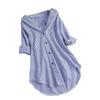 Cotton Linen Women's Shirt 4XL Plus Size Long Sleeve Turn Down Collar Blouse Women Beach Style Women Autumn Clothes Top Chic