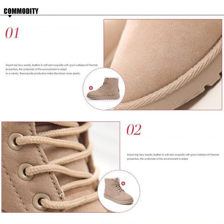 Short Womens Snow Winter Boots Boots Warm Boots Cotton Shoes
