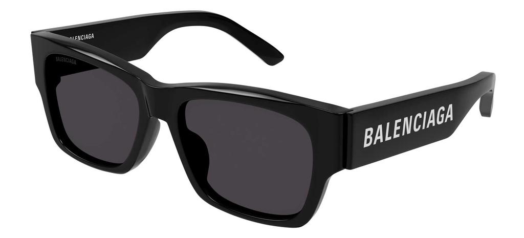 Balenciaga Asian BB0262SA Sunglasses, Unisex, Fit, 001, Black/Gray
