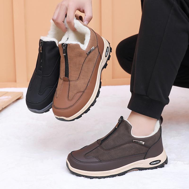 Winter New Snow Boots Men's Velvet Warm Walking Shoes Daily Outdoor Comfort Casual Non-slip Dad Shoes