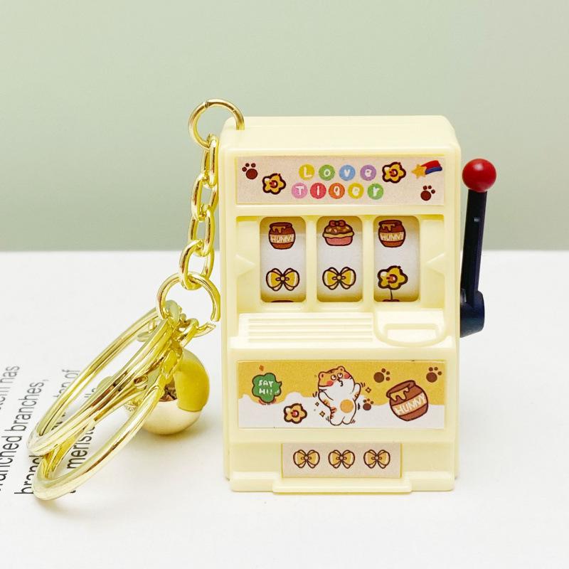 Creative Cartoon Mini Slot Machine Keychain Toy