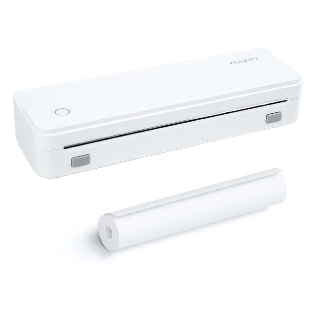 

Портативный термопринтер формата А4, беспроводной настольный принтер, использование с мобильным ноутбуком белый