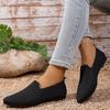 Women's Fashion Large Size Pointed Toe Slip On Casual Shoes Lightweight Breathable Fabric Upper Flexible Sole Comfortable Fit