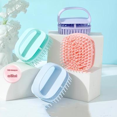 Pacote com 1 escova para xampu de couro cabeludo - Pente de limpeza de nylon úmido e seco