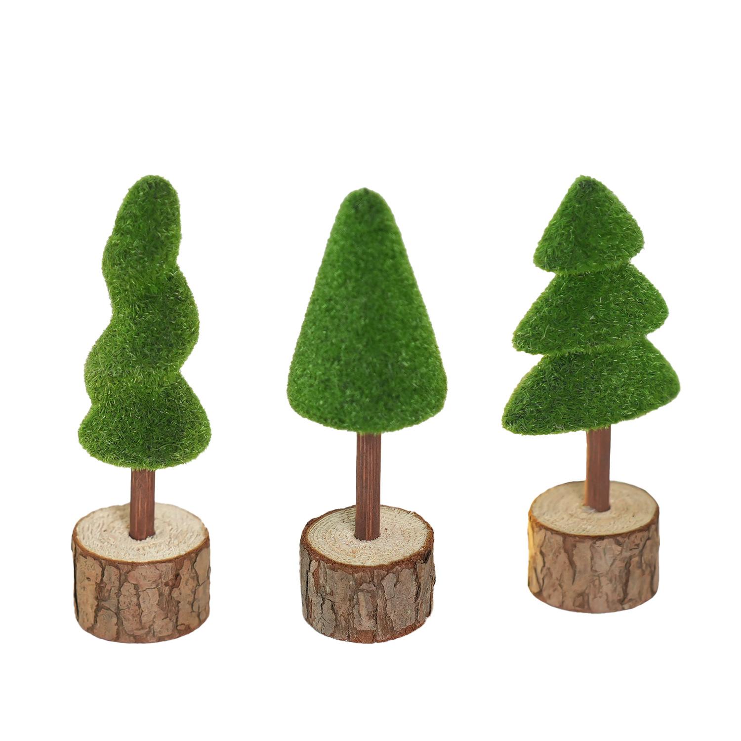 

3 шт. искусственные мини-елочные украшения, милый декор для стола, дома, креативный подарок, украшение в виде лесной елки в скандинавском стиле на Рождество Other