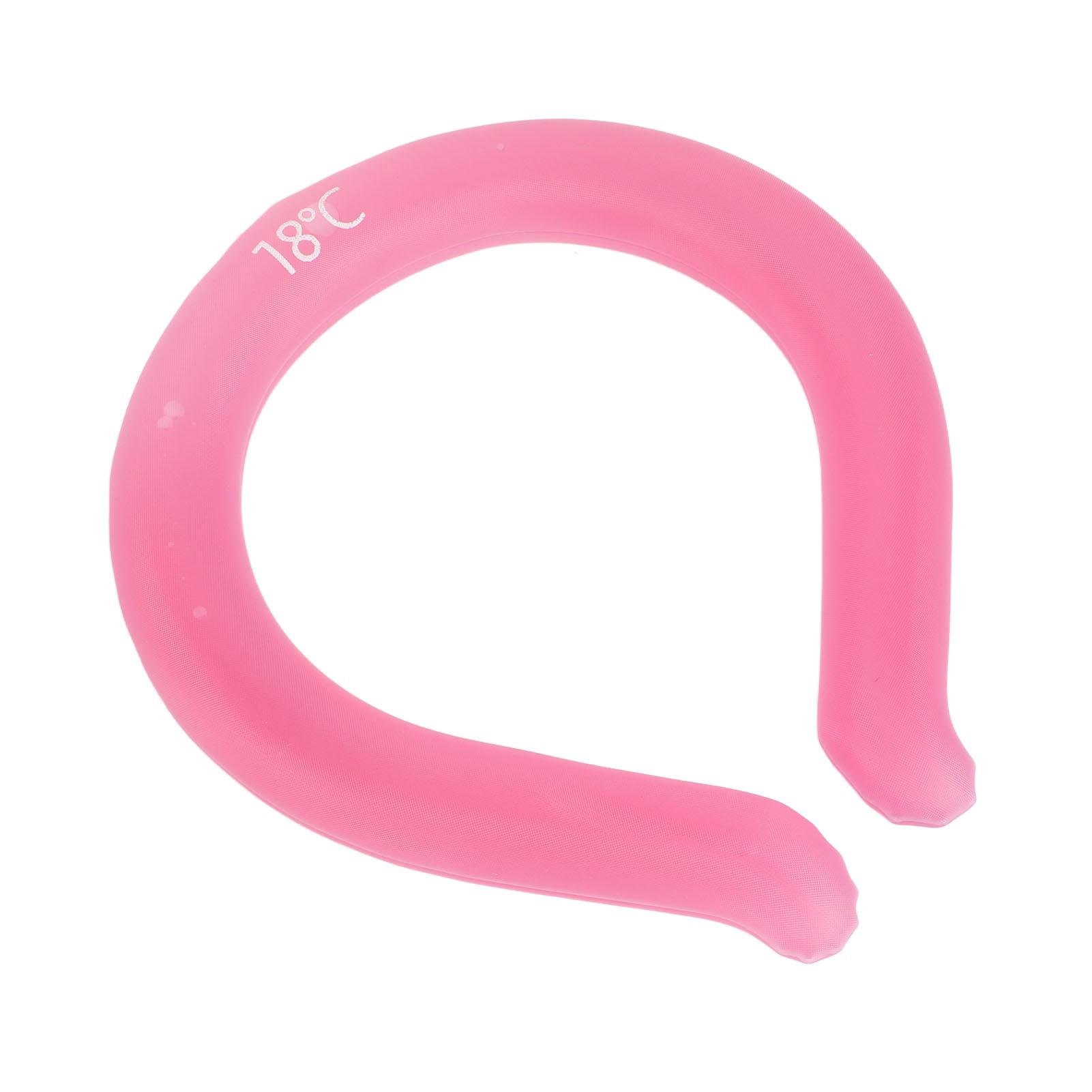 

Neck Cooler Wearable Hands Free Long Lasting Reusable Neck Cooling Ring for Summer Heat розовый