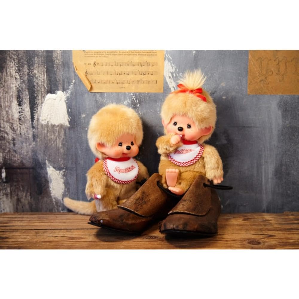 Sekiguchi Monchhichi Премиум Стандарт Маленькая Бежевая Кукла для Девочки 251834 В21,5 x Ш13 x Г7,5 см