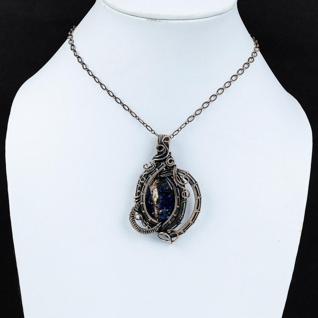 Sodalite Pendant Copper Wire Wrapped Pendant Natural Gemstone Pendant Sodalite Jewelry Amazing Pendant Handmade Copper Jewelry Wedding Gift