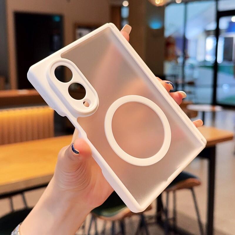 Luxus Matt Hautgefühl Scharnierschutz für Magsafe Hülle für Samsung Galaxy Z Fold 8 Wide 7 6 5 Fold8 Ultra Stoßfeste Abdeckung