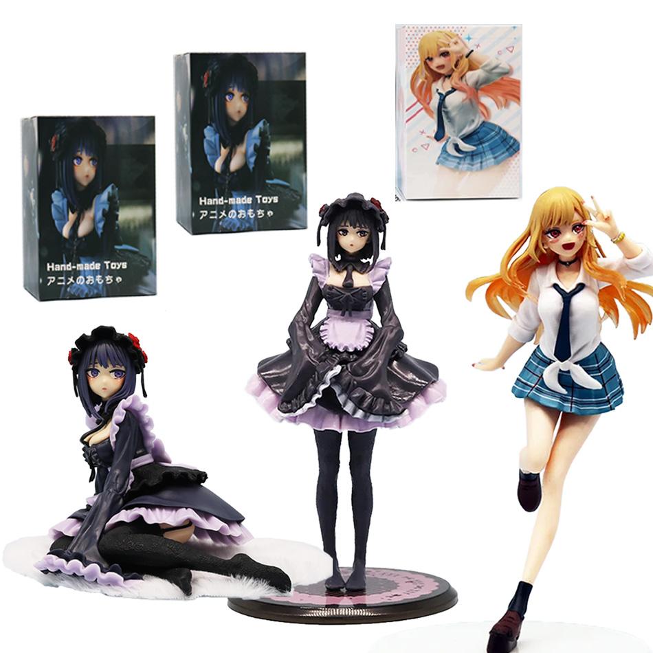 3pcs Kitagawa Marin Black Maid Outfit Action Figure My Dress-Up Darling Anime Collectible Model Toy Shizuku Kuroe