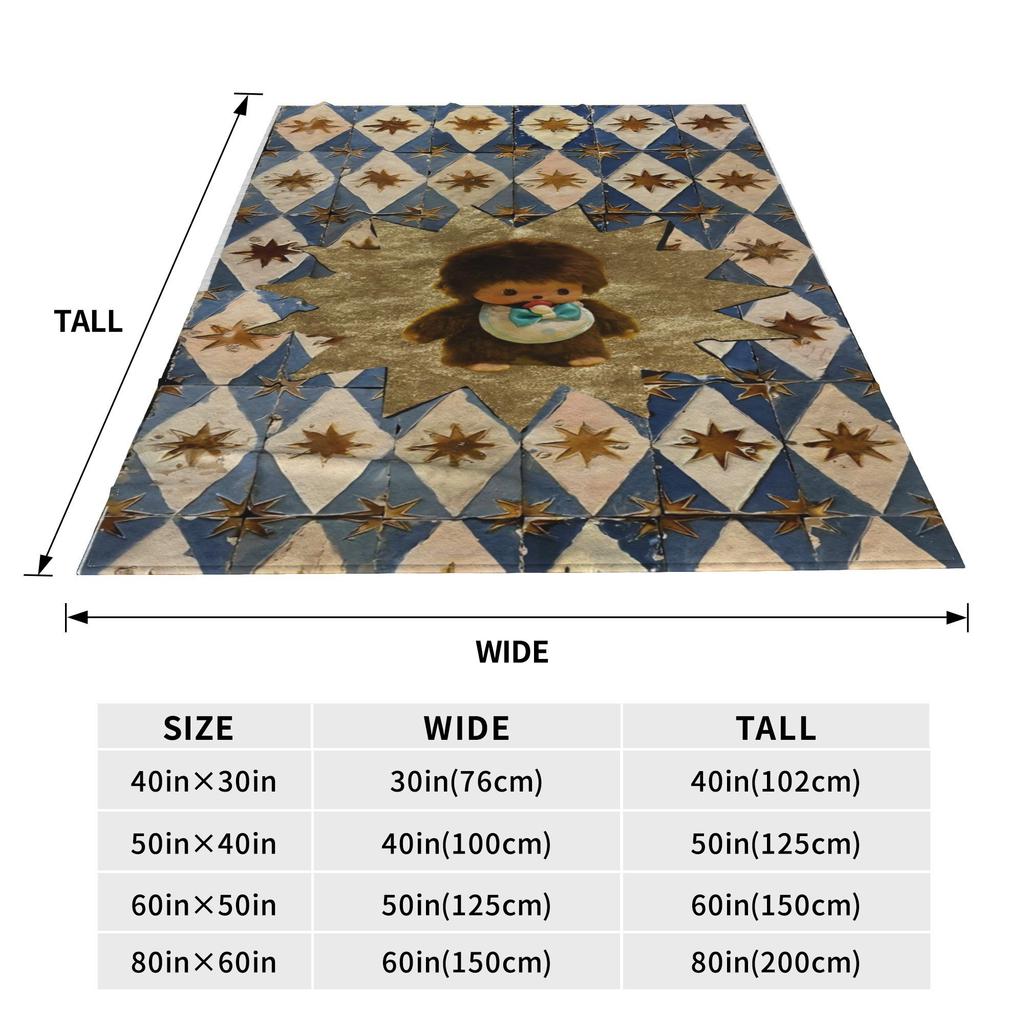 Monchhichis Plüschdecken Mädchen Jungen Flanell Überwurfdecke Für Schlafzimmer Weich Benutzerdefinierte DIY Qualität Tagesdecke Geschenkidee