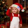 Santa Hat LED Lights Christmas Dress Up Headpiece LED Musical Festive Hat for Kids Women Men Event Planners Family Photo Winter