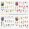 40pcs Pre-Cut Floral Sticker Set Flower Decal Journal Stickers PET Flower Stickers for Journaling Scrapbooking, Easy To Peel