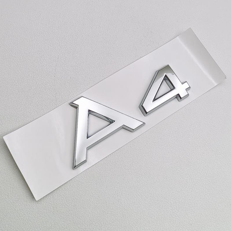 1pcs 3D ABS Chrome S Line A1 A2 A3 A4 A5 A6 A7 A8 Logo Emblem Auto Badge Trunk Decal For Audi Sline Car Body Sticker Accessories