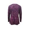 Women's fashion round neck digital printed slim fit long sleeved T-shirt top