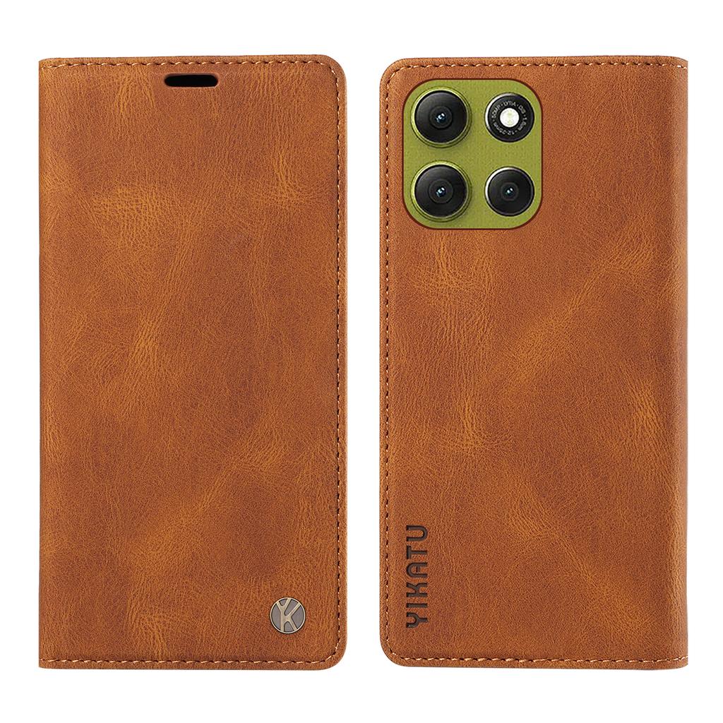 For Motorola Moto G86 5G Leather Cover YIKATU YK-004 Skin-Touch Wallet Phone Cases