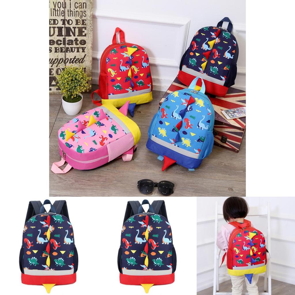 Cute Cartoon Animal Print Toddler Backpack Durable Nylon For Boys And Girls