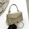 New fashion casual portable small bag popular small square bag women's solid color simple shoulder messenger bag