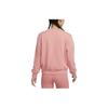 Nike Solid Color Crew Neck Long Sleeve Sweatshirt Women Tops Light-Pink FB5126-618