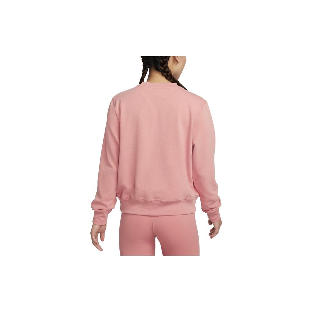 Nike Solid Color Crew Neck Long Sleeve Sweatshirt Women Tops Light-Pink FB5126-618