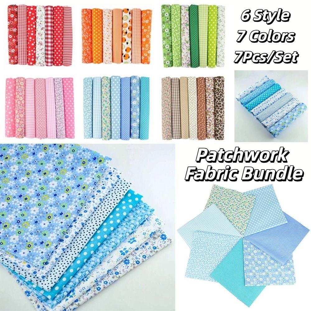 7Pcs/set Pre-Cut Cotton Fabric Stash Colorful 50x50cm Patchwork Fabric Bundle Cotton Fabric DIY Sewing Patchwork Cotton Fabric