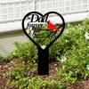 Cemetery Grave Sign Marker,Heart Memorial Remembrance Plaque Stake Outside Decorations Hollow Out