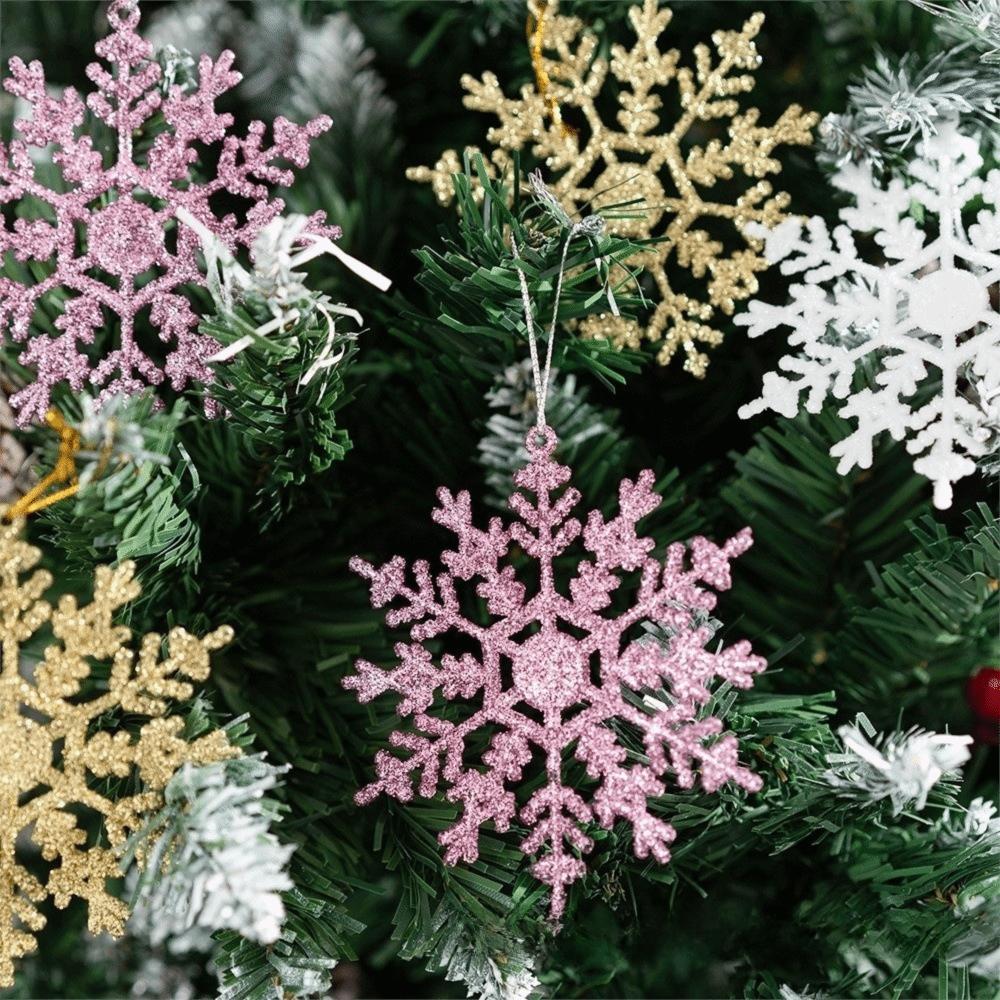 3Pcs/set Exquisite Snowflakes Pendants Acrylic Xmas Tree Ornaments Merry Christmas