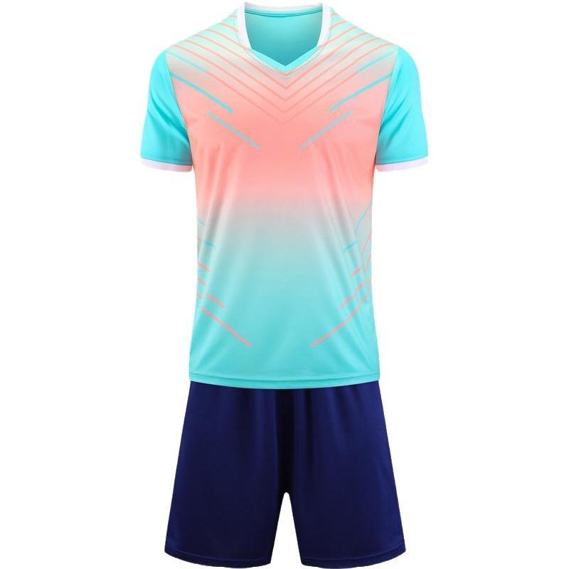 Summer New Short Sleeve Adult Children'S Team Competition Team Uniform Football Training Uniform Men'S And Women'S Set 6202