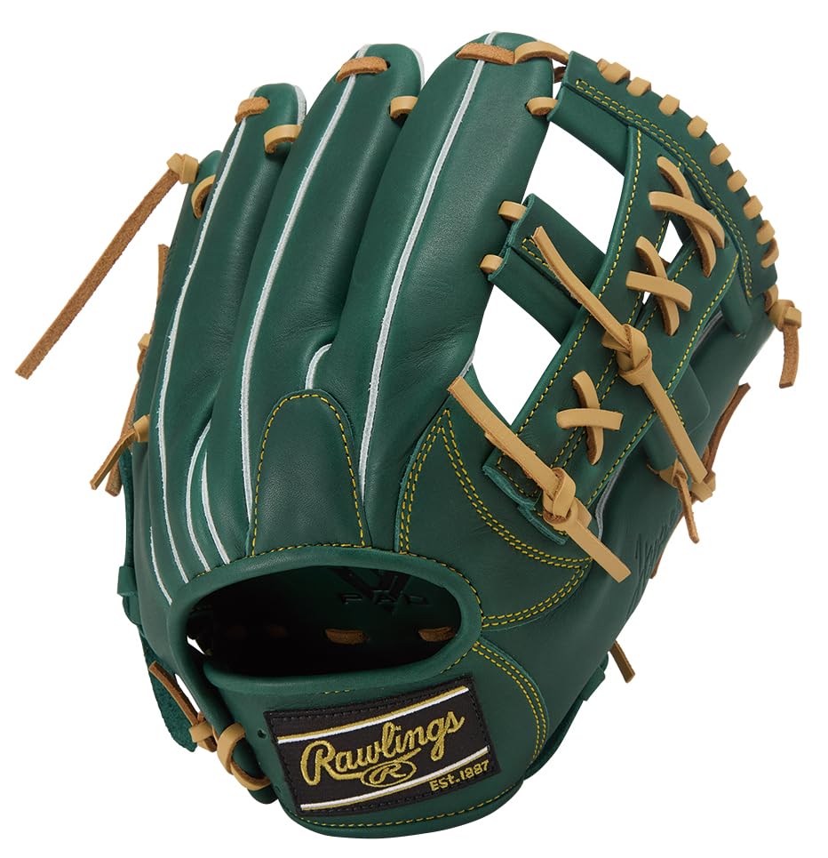 Rawlings HYPER TECH R2G GR5FHTN54FS Baseball Dark Throw Glove, Soft, Infielder's, Green, 11.5 inches, Right-Handed