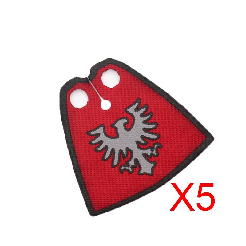 Medieval Knights Figures Accessories Building Blocks Officer Cloak Helmet Cape Armor Shield Black Eagle Red Lion Toys MOC Bricks