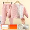 Autumn Winter Kids Sets Boys Girls Cotton Thickening Warm Tracksuit Clothing Toddler Solid Outfits 0-5 Years Baby Suits