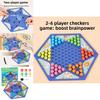 Wooden Childrens Magnetic Puzzle Board Game With Twoinone Checkers For Kids Playroom
