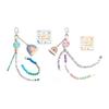 Rainbow Key Chain Keychain with 26 Letter Beads Colorful Beaded School Bag Charm Back to School Gift for Kids