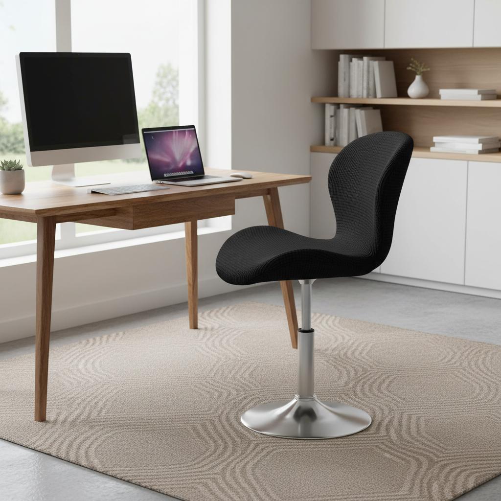 Elastische Stretch Tresenhocker-Abdeckung Staubdicht Einfarbige Stuhlbezüge Waschbare Jacquard-Stuhlbezüge