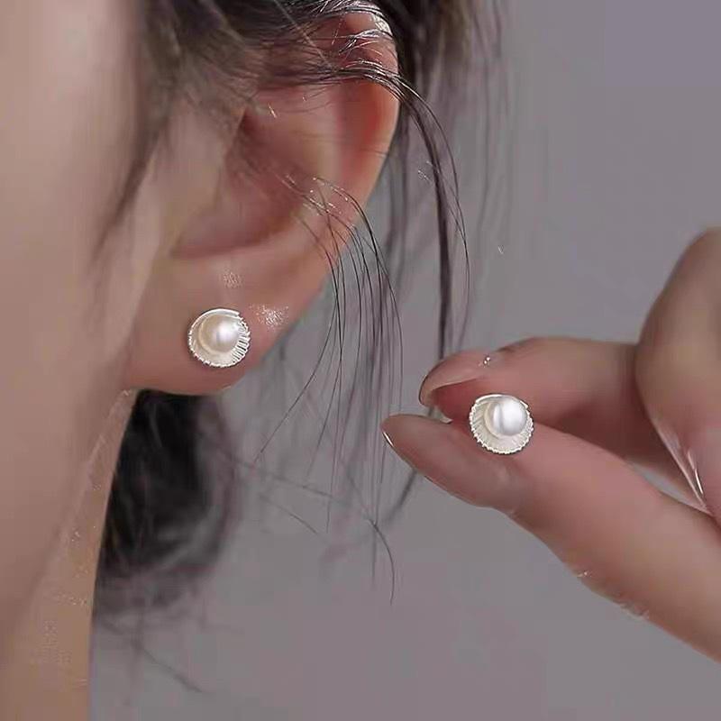 Earrings Light Luxury Premium 925 Silver Needle Pearl Stud Earrings Temperament Earrings Classic Versatile Earrings