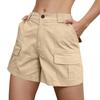 Bermuda Shorts For Women Cargo Shorts Elastic Waist Long Shorts For Summer Casual